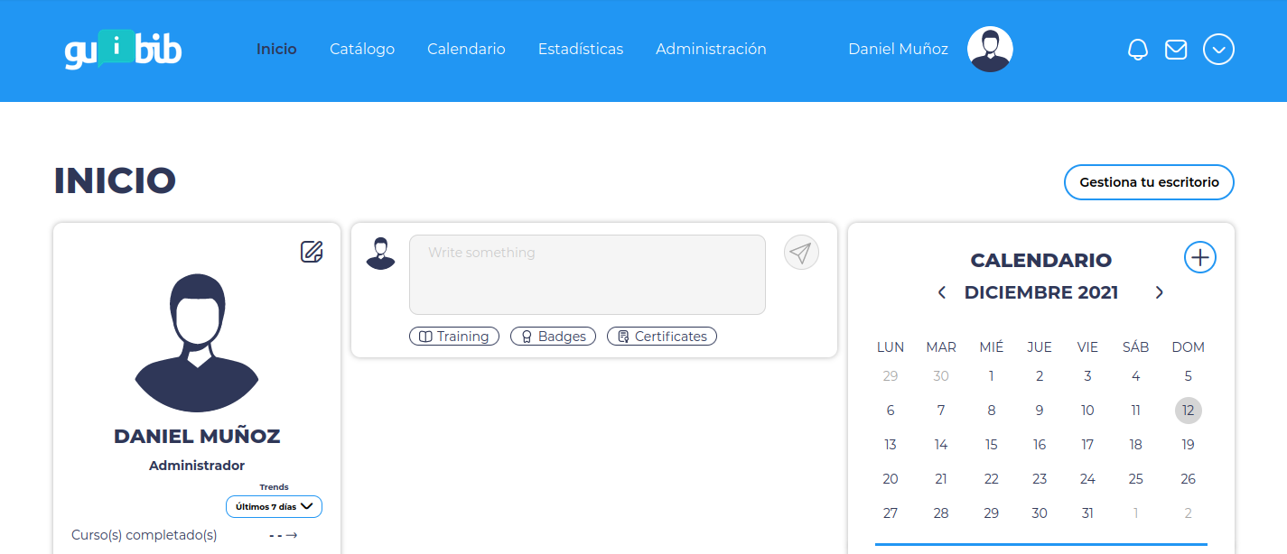 Dashboard de Academia GUIBIB