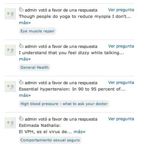 Mesaage module para Drupal
